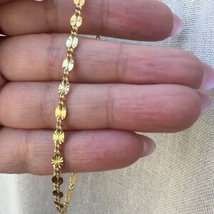 24k Gold over 925 sterling silver Bracelet 7.5" length